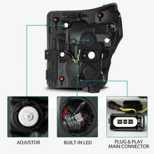 Load image into Gallery viewer, AlphaRex 11-16 Ford F-350 SD LUXX LED Proj Headlights Plank Style Alpha Blk w/Activ Light/Seq Signal - Corvette Realm