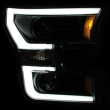 Load image into Gallery viewer, ANZO 2015-2017 Ford F-150 Projector Headlights w/ Plank Style Switchback Black w/ Amber - Corvette Realm