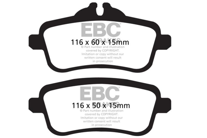 EBC 14+ Mercedes-Benz CLA45 AMG 2.0 Turbo Yellowstuff Rear Brake Pads - Corvette Realm