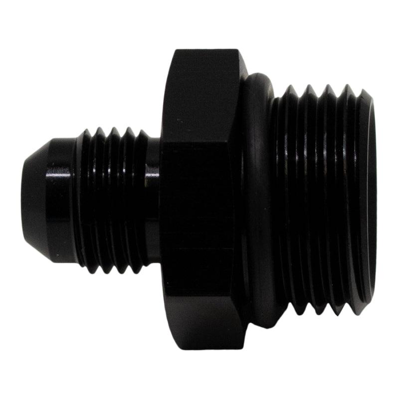 DeatschWerks 10AN ORB Male to 6AN Male Flare Adapter (Incl O-Ring) - Anodized Matte Black - Corvette Realm