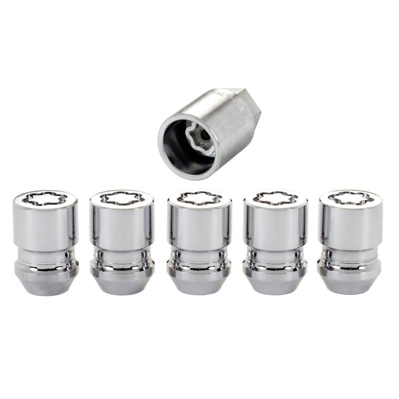 McGard Wheel Lock Nut Set - 5pk. (Cone Seat) M12X1.5 / 13/16 Hex / 1.28in. Length - Chrome - Corvette Realm