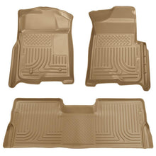 Load image into Gallery viewer, Husky Liners 08-10 Ford SD Crew Cab WeatherBeater Combo Tan Floor Liners (w/o Manual Trans Case) - Corvette Realm