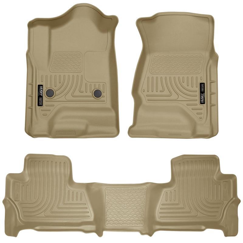 Husky Liners 2015 Chevy/GMC Tahoe/Yukon WeatherBeater Combo Tan Floor Liners - Corvette Realm