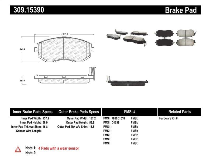 StopTech Performance 13 Scion FR-S / 13 Subaru BRZ Front Brake Pads - Corvette Realm