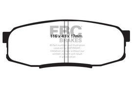 EBC 08+ Lexus LX570 5.7 Extra Duty Rear Brake Pads - Corvette Realm