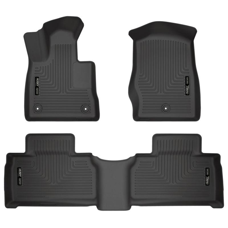 Husky Liners 2020 Ford Explorer Weatherbeater Black Front & 2nd Seat Floor Liners - Corvette Realm