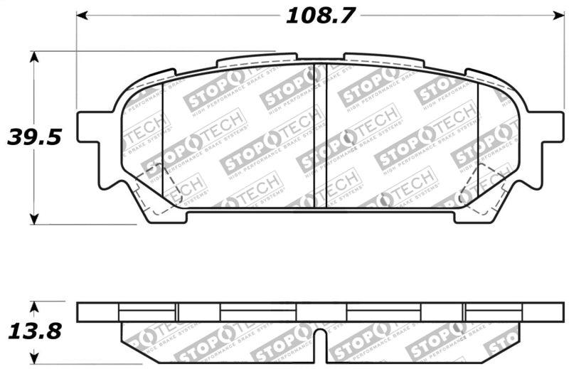 StopTech Performance 03-05 WRX Rear Brake Pads - Corvette Realm