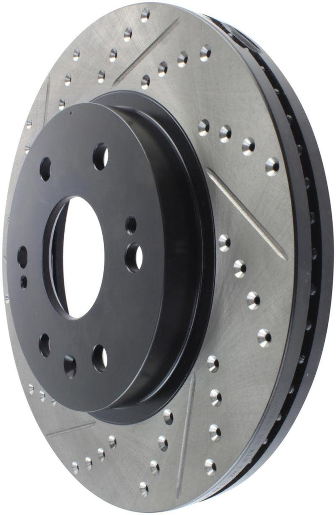 StopTech 05-10 GMC Sierra 1500 (w Rear Drum) / 07-09 GMC Yukon Front Right Slotted & Drilled Rotor - Corvette Realm