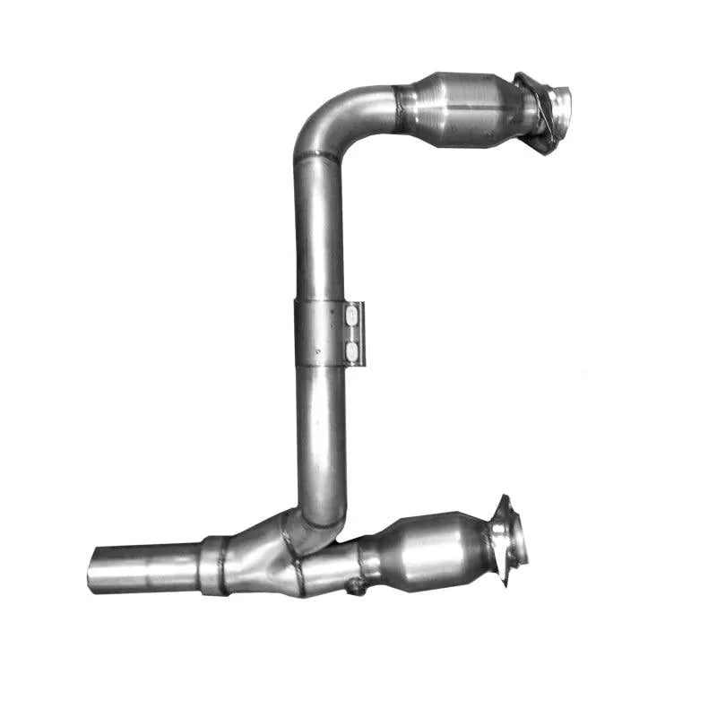 BBK 07-11 Jeep 3.8 V6 Long Tube Exhaust Headers And Y Pipe And Converters - 1-5/8 Silver Ceramic - Corvette Realm