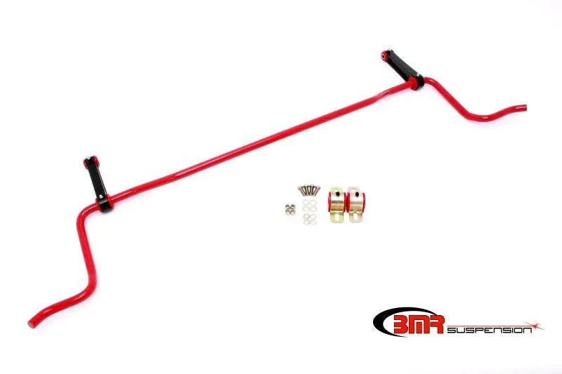 BMR 05-10 S197 Mustang Rear Solid 22mm Sway Bar Kit w/ Bushings & Billet Links - Red - Corvette Realm