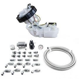 DeatschWerks 01-05 Honda Civic/02-06 Acura RSX DW400 Pump Module & Return Kit w/PTFE Fuel Lines - Corvette Realm