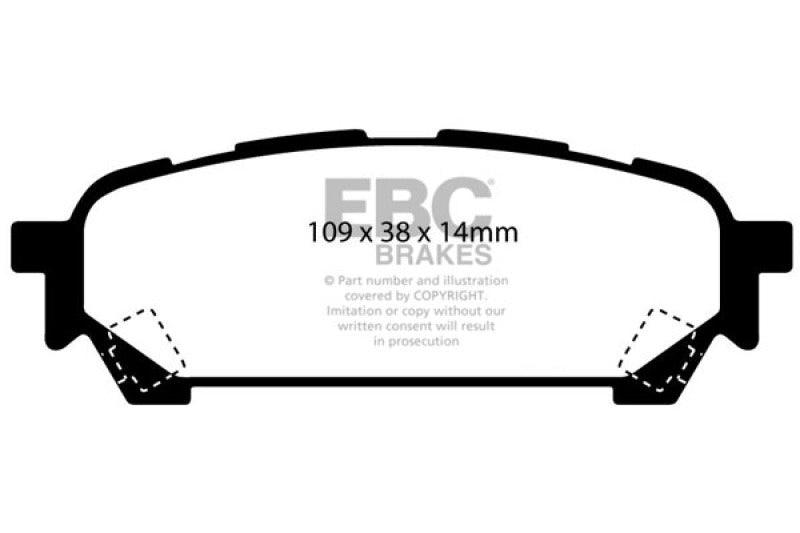 EBC 04-06 Saab 9-2X 2.0 Turbo Yellowstuff Rear Brake Pads - Corvette Realm