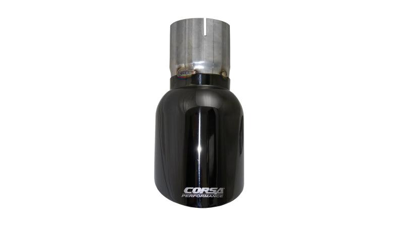 Corsa Single Universal 3.0in Inlet / 4.5in Outlet Black PVD Pro-Series Tip Kit - Corvette Realm