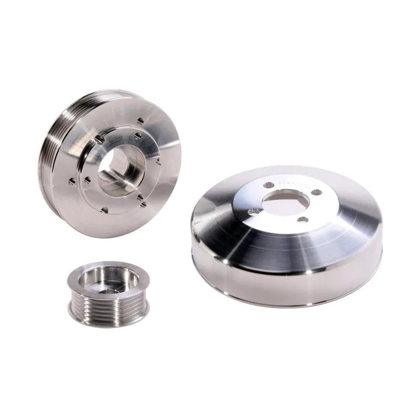 BBK 97-04 Ford F150 Expedition 4.6 5.4 Underdrive Pulley Kit - Lightweight CNC Billet Aluminum (3pc) - Corvette Realm