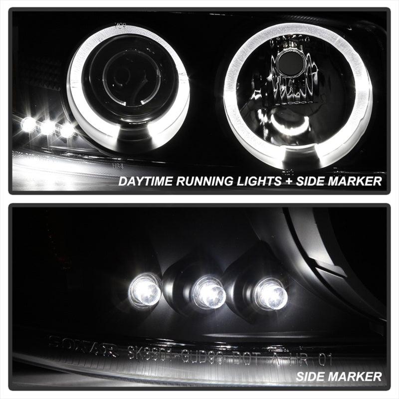 Spyder GMC Sierra 1500/2500/3500 99-06 Projector Headlights LED Halo LED Black PRO-YD-CDE00-HL-BK - Corvette Realm