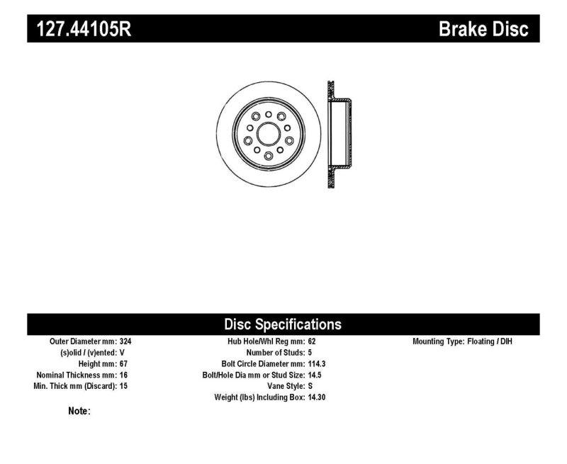 StopTech 5/93-98 Toyota Supra Right Rear Slotted & Drilled Rotor - Corvette Realm