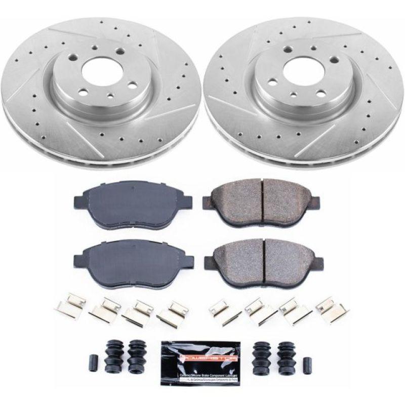 Power Stop 12-18 Fiat 500 Front Z23 Evolution Sport Brake Kit - Corvette Realm