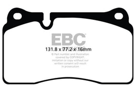 EBC 11-14 Audi TT RS 2.5 Turbo Yellowstuff Front Brake Pads - Corvette Realm
