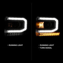 Load image into Gallery viewer, ANZO 2016-2019 Gmc Sierra 1500 Projector Headlight Plank Style Black w/ Sequential Amber Signal - Corvette Realm
