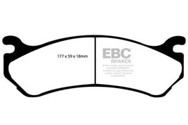 EBC 02 Cadillac Escalade 5.3 (Akebono rear caliper) Yellowstuff Front Brake Pads - Corvette Realm
