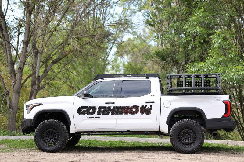 Go Rhino 22-23 Toyota Tundra CrewMax Cab 4dr E-BOARD E1 Electric Running Board Kit - Tex. Blk - Corvette Realm