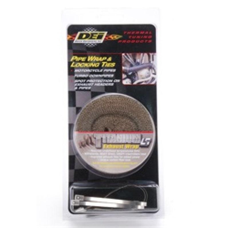 DEI Exhaust Wrap Kit - Pipe Wrap and Locking Tie - Titanium - Corvette Realm