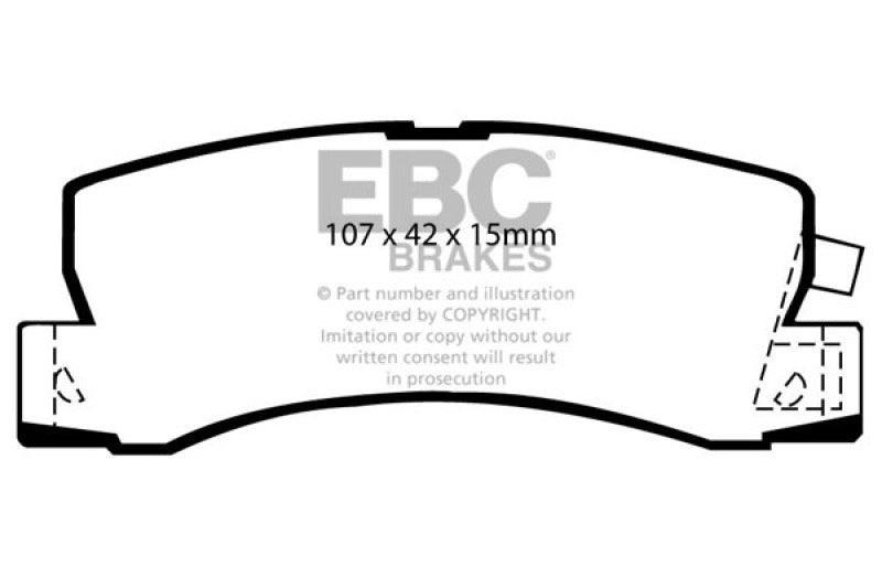 EBC 90-91 Lexus ES250 2.5 Yellowstuff Rear Brake Pads - Corvette Realm