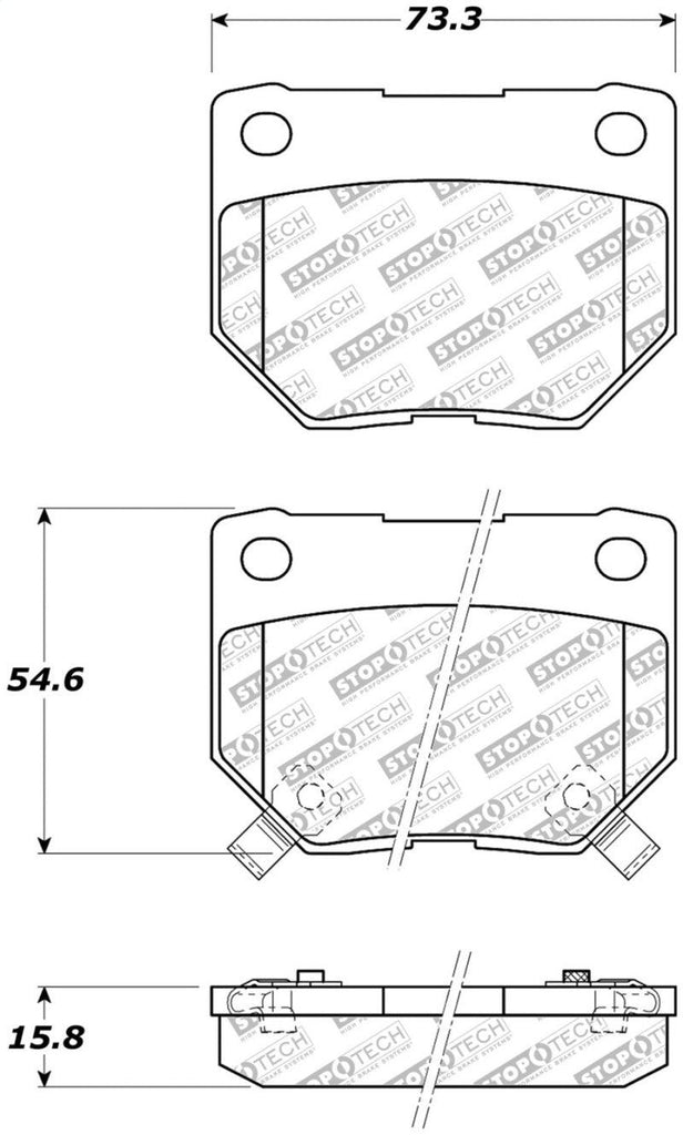 StopTech Street Select Brake Pads - Front/Rear - Corvette Realm