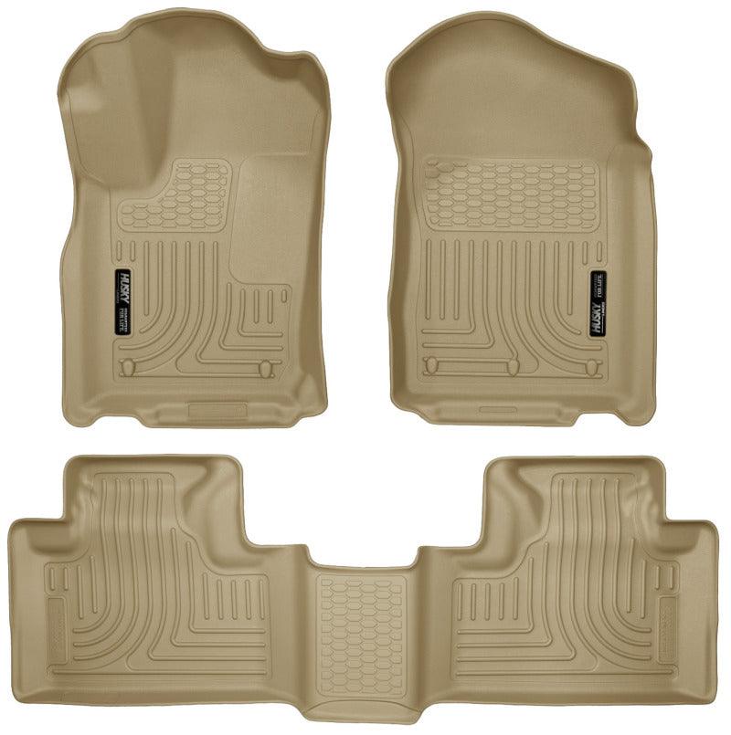 Husky Liners 11-13 Dodge Durango / 11-13 Jeep Grand Cherokee WeatherBeater Combo Tan Floor Liners - Corvette Realm