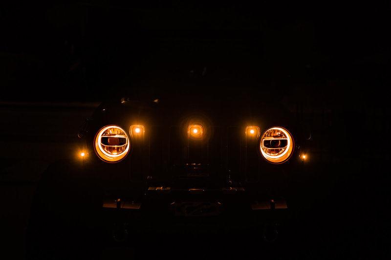 DV8 Offroad 2018+ Jeep JL Grill Amber Marker Lights - Corvette Realm