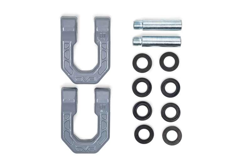 DV8 Offroad Elite Series D-Ring Shackles - Pair (Gray) - Corvette Realm