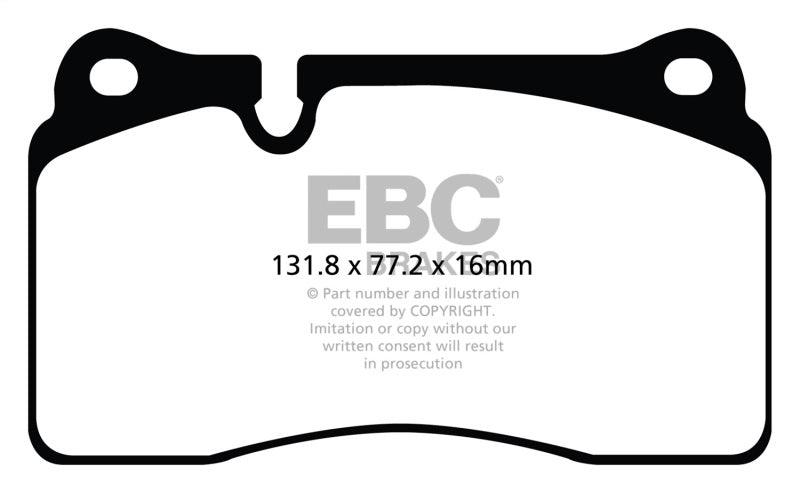 EBC 11-14 Audi TT RS 2.5 Turbo Yellowstuff Front Brake Pads - Corvette Realm