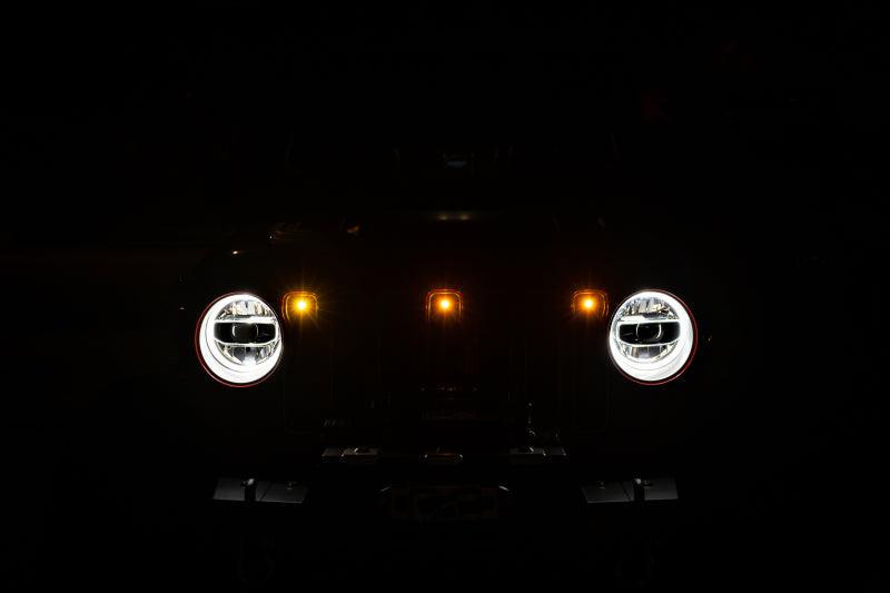 DV8 Offroad 2018+ Jeep JL Grill Amber Marker Lights - Corvette Realm