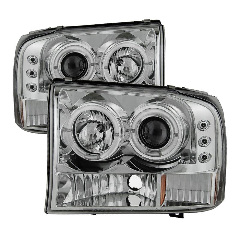 Spyder Ford F250 Super Duty 99-04 Projector Version 2 LED Halo LED Chrm PRO-YD-FF25099-1P-G2-C - Corvette Realm