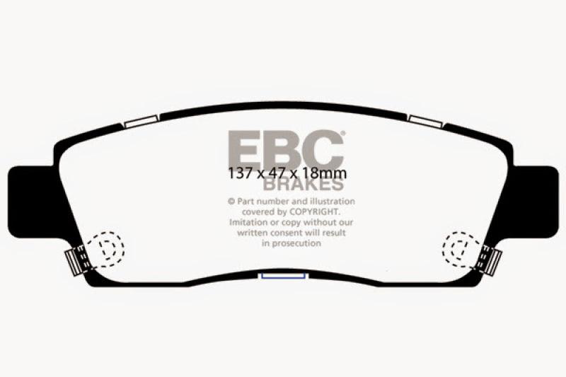 EBC 07+ Buick Enclave 3.6 Yellowstuff Rear Brake Pads - Corvette Realm