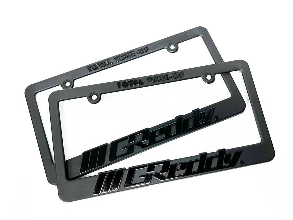 GReddy Total Tune Up License Plate Frame - Black Out