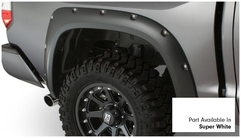 Bushwacker 16-18 Toyota Tundra Fleetside Pocket Style Flares 4pc 66.7/78.7/97.6in Bed - Super White - Corvette Realm