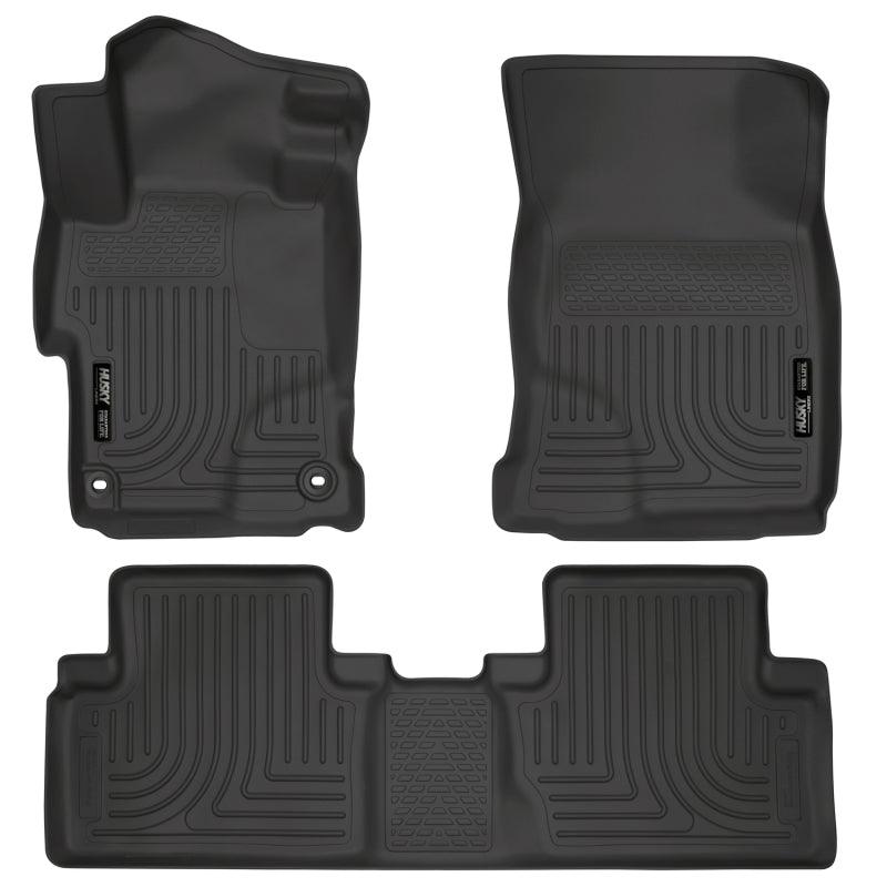 Husky Liners 2014 Honda Civic Sedan WeatherBeater Black Front & 2nd Seat Floor Liners - Corvette Realm