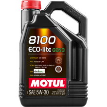 Load image into Gallery viewer, Motul 5L 8100 Eco-Lite Gen3 5W30 Full Synthetic Engine Oil