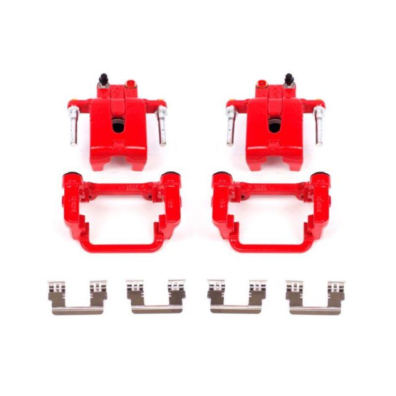 Power Stop 05-19 Chrysler 300 Rear Red Calipers w/Brackets - Pair - Corvette Realm