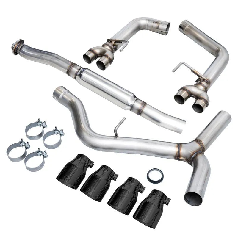 AWE Tuning Subaru WRX/STI VA/GV Sedan Track Edition Exhaust - Diamond Black Tips (102mm) - Corvette Realm