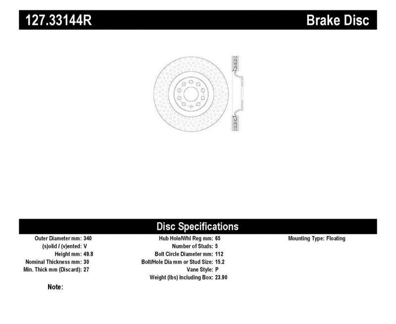 StopTech Slotted & Drilled Sport Brake Rotor - Corvette Realm