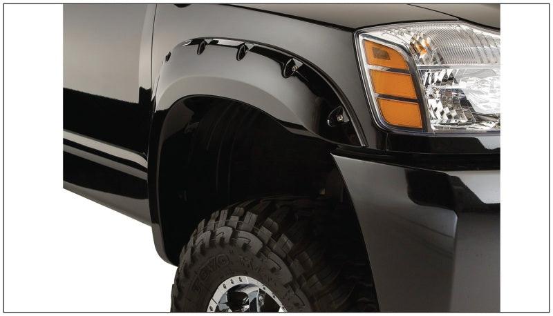 Bushwacker 04-15 Nissan Titan Pocket Style Flares 4pc 67.1/78.9/84/96in - Black - Corvette Realm