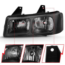 Load image into Gallery viewer, ANZO 2003-2017 Chevy Express Crystal Headlight Black - Corvette Realm