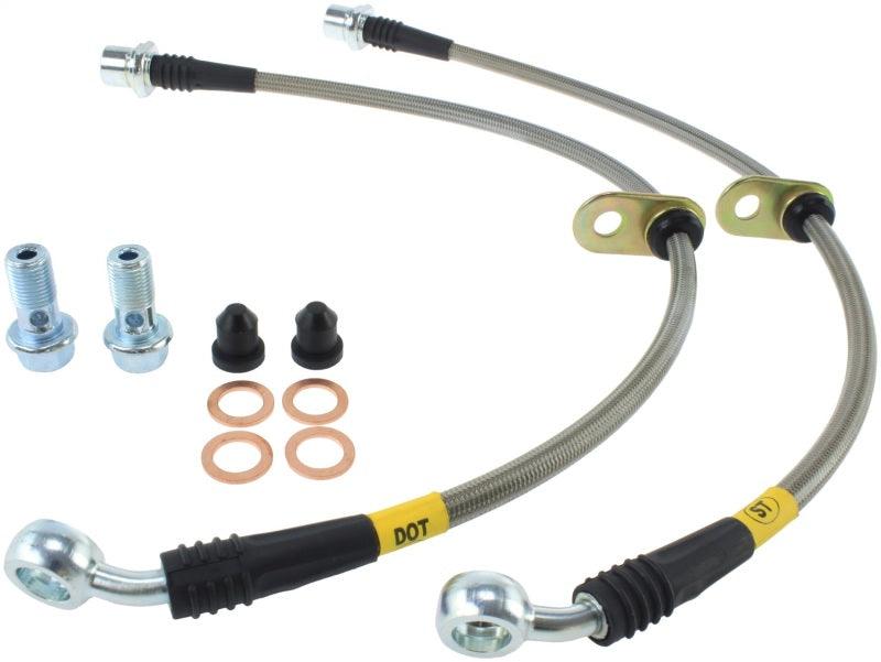 StopTech 00-05 Toyota MR2 Spyder Rear Stainless Steel Brake Lines - Corvette Realm