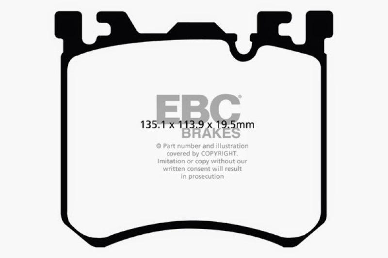EBC 10-13 BMW X5M 4.4 Twin Turbo Redstuff Front Brake Pads - Corvette Realm