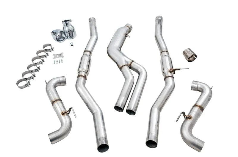AWE Tuning 2020 Toyota Supra A90 Track Edition Exhaust - 5in Chrome Silver Tips - Corvette Realm
