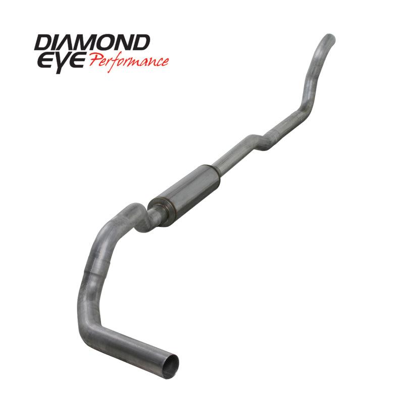 Diamond Eye KIT 4in TB MFLR RPLCMENT PIPE SGL AL: 2-WHEEL DRIVE ONLY 89-93 DODGE CUMMINS 5.9L - Corvette Realm