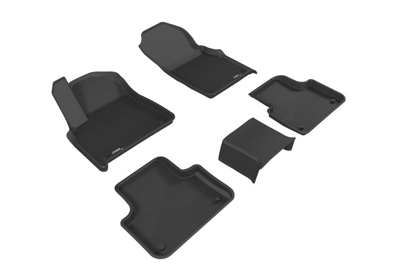 3D MAXpider 2017-2025 Audi Q7/Q8 Kagu 1st 2nd Row Floor Mats - Black