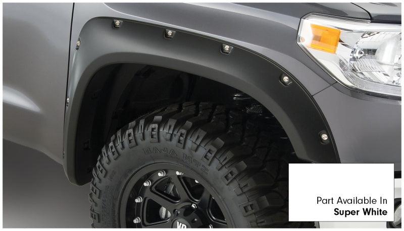 Bushwacker 16-18 Toyota Tundra Fleetside Pocket Style Flares 4pc 66.7/78.7/97.6in Bed - Super White - Corvette Realm